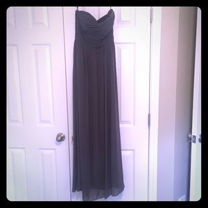 Long gray bridesmaid dress - size 6